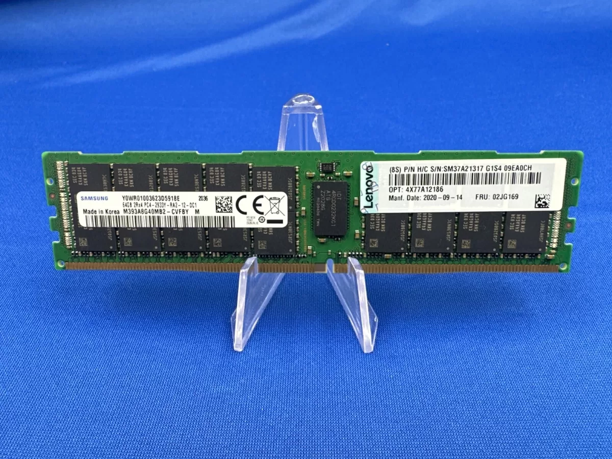 Memoria LENOVO 4X77A12186 64GB (1X64GB) 2RX4 PC4-2933Y 02JG169 - Retirado de  Equipo en uso Garantia 12 Meses - M393A8G40MB2-CVF