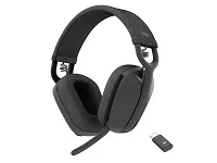 Logitech Zone Vibe Wireless Bluetooth headphones with noise-canceling mic USB-A USB-C certified for Microsoft Teams Mac/PC - Graphite - Auricular