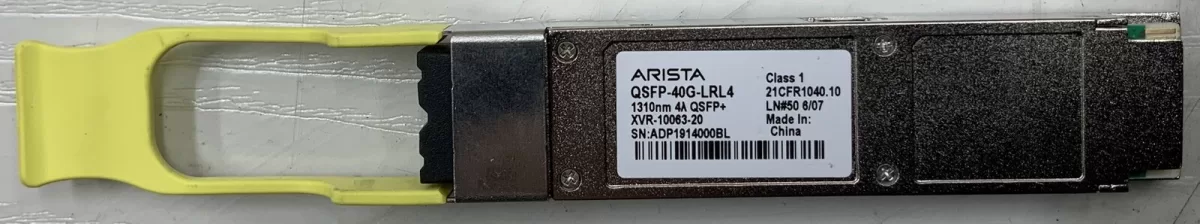 Arista QSFP-40G-LRL4 Class1 XVR-10063-20 1310nm QSFP+ 1km XVR-10063-20 Retirado de Equipos es uso Garantia 12 Meses
