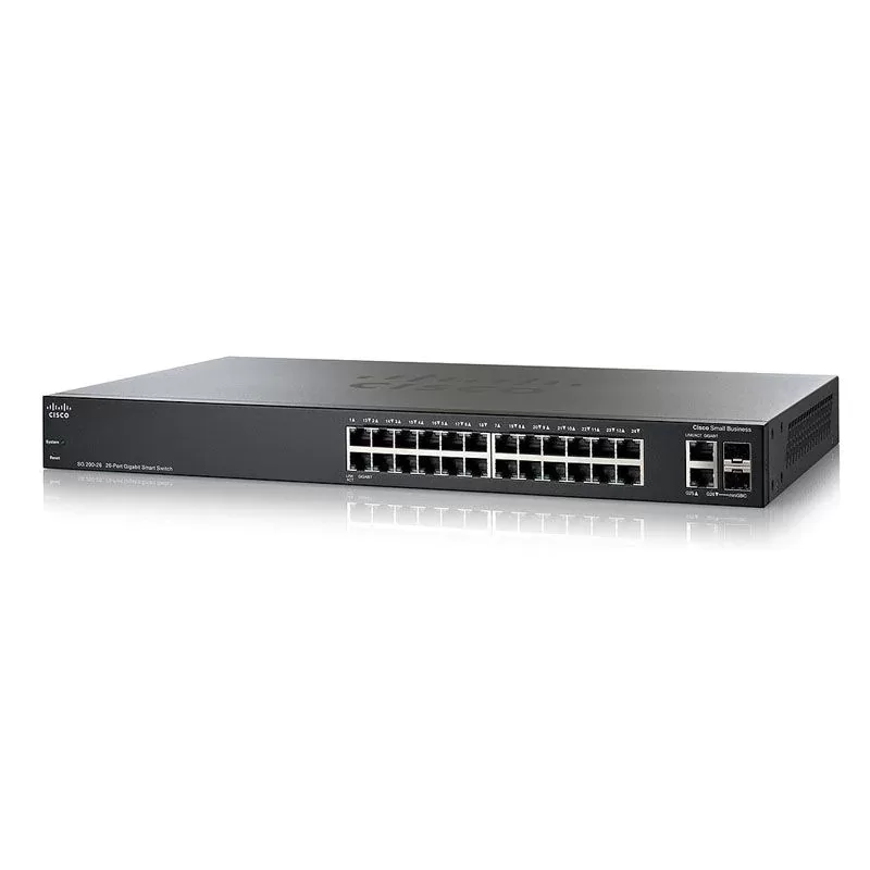 Switch SG200-26  24 x 10/100/1000 Ethernet ports + 2 x combo mini-GBIC ports Caja  Abierta   garantia  12  Meses