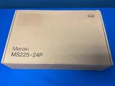 MS225-24P-HW Cisco Meraki MS225 Series 24x GigE 370W PoE switch UNCLAIMED - Open box