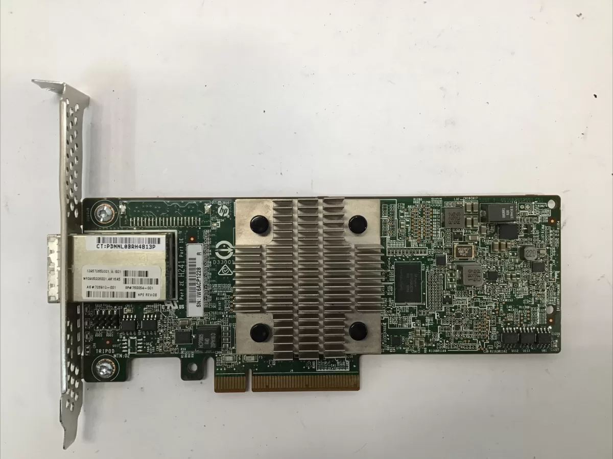 Tarjeta HP H241 12Gb/s SAS 2-Port 2E Smart Host Bus Adapter Card 750054-001 High Profile - 726913-001  Retirado de Equipo en uso