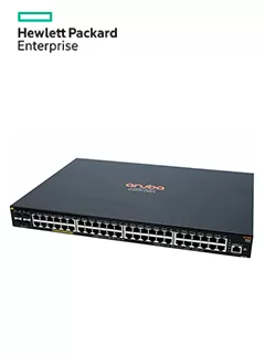 Switch HPE Aruba 2930F, 48 RJ-45 GbE, 4 SFP.  Capacidad Switching 104 Gbps, rendimiento 77.4 Mpps, procesador Dual Core ARM Cortex A9 1016 MHz, memoria 1GB DDR3 SDRAM, buffer de 12.38 MB, 4 GB eMMC.