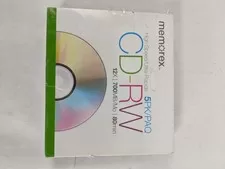 New Memorex 73950463-E High Speed CD-RW 12x Data 700MB 80min 5Pk - New
