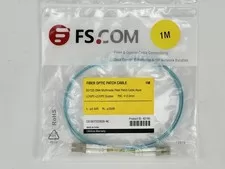 FS OM4 LC DX 1m LC-LC Multimode OM4 Fiber Optic Patch Cable 3ft 1 meter Duplex - New