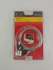New F&K NOTEBOOK 6 Foot Cable Lock with 2 keys - New