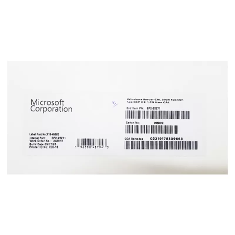 Microsoft Windows Server CAL 2025 1PK USER CAL (EP2-25271)