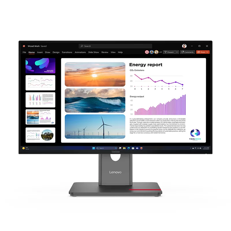 Monitor Plano Lenovo ThinkVision P24Q-40, 23.8" QHD/IPS/HDMI/DP/DP-OUT/USB-A/USB-B/USB-C