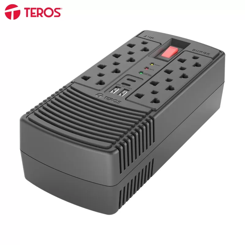 Estabilizador de voltaje TEROS TE-7182 AVR1200VA / 600W 184-276 VAC