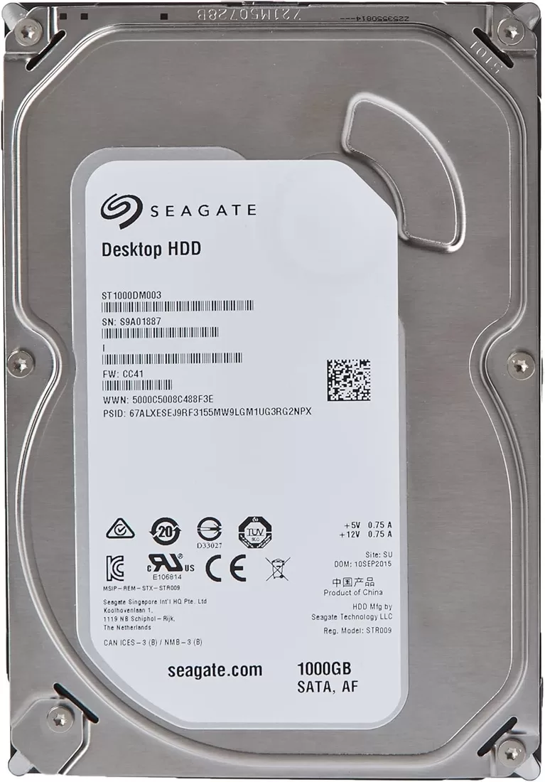 Disco Duro Seagate Barracuda 1TB 7200 RPM SATA 6Gbps 3.5" LFF ST1000DM003 1SB102 Producto de Segundo Uso