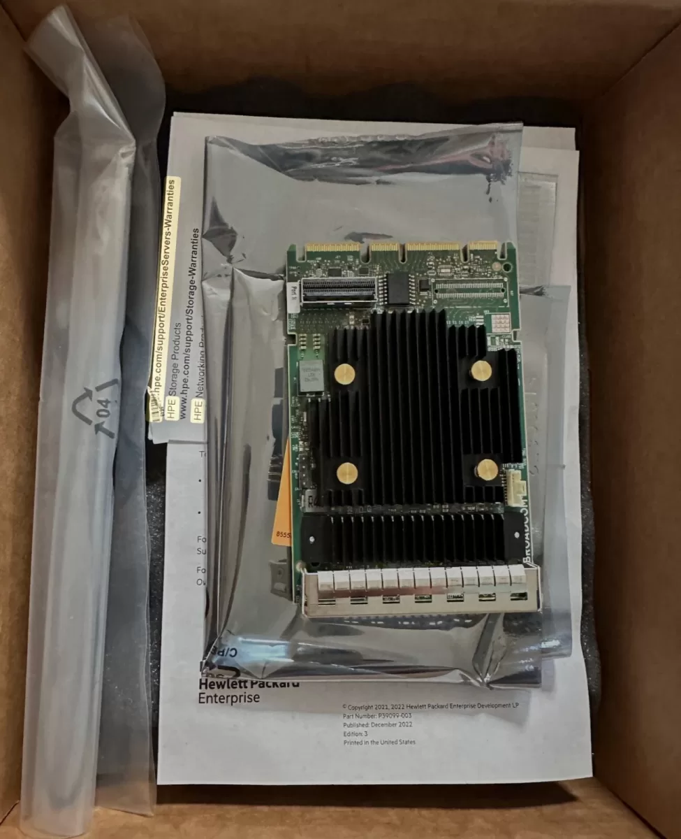 Tarjeta controlador RAID P58335-B21  HPE MR408i-o Gen11 OCP SPDM Storage Controller P58543-001 - Retirado de Equipo
