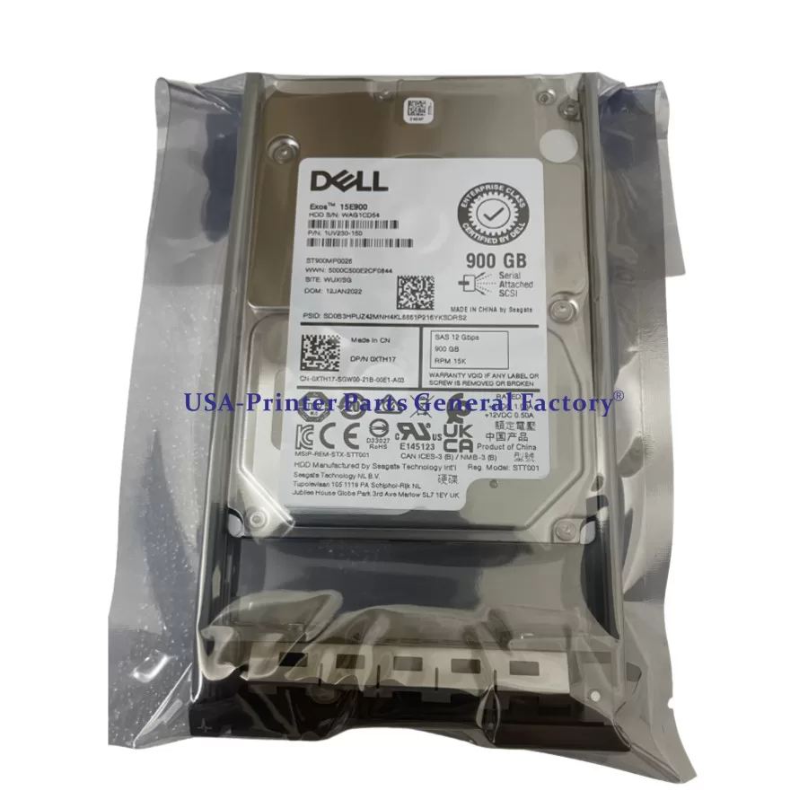 Disco Duro Dell 900GB 15K RPM SAS 12Gbps 2.5" SFF 0XTH17 XTH17 ST900MP0026 Producto de Segundo Uso