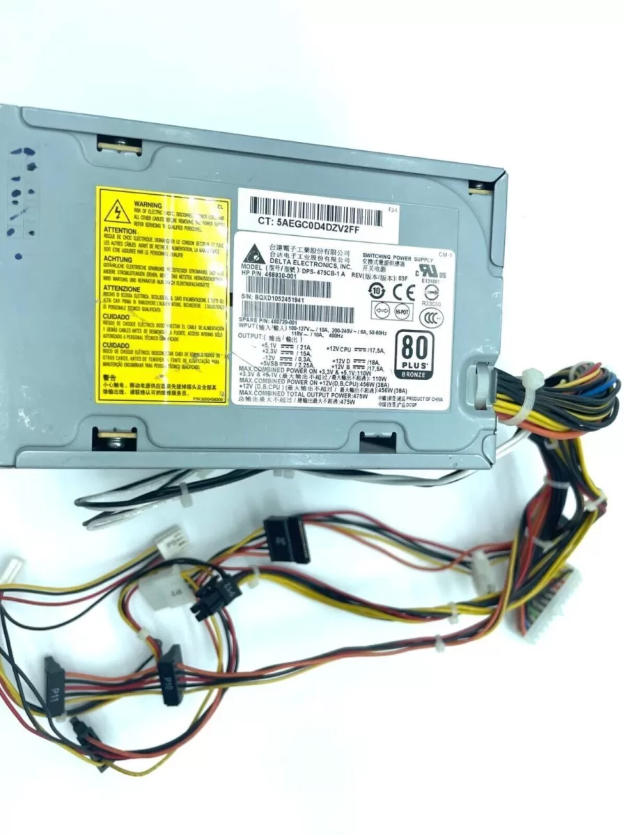 HP 475 Watt Power Supply 468930-001 para Workstation Z400 Spare 480720-001 Usado