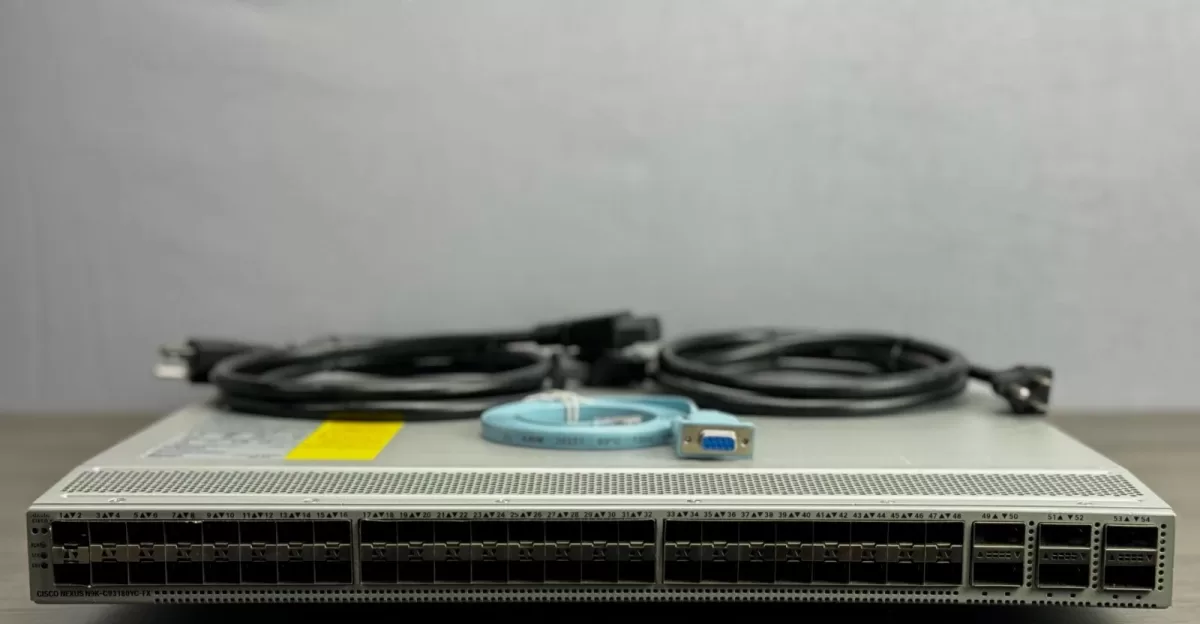 Cisco Nexus N9K-C93180YC-FX 48-Puertos 10/25G SFP 6x 100G QSFP AFI 2 x 500W NXA-PAC-500W-PE - Producto Usado Garantia 12 Meses