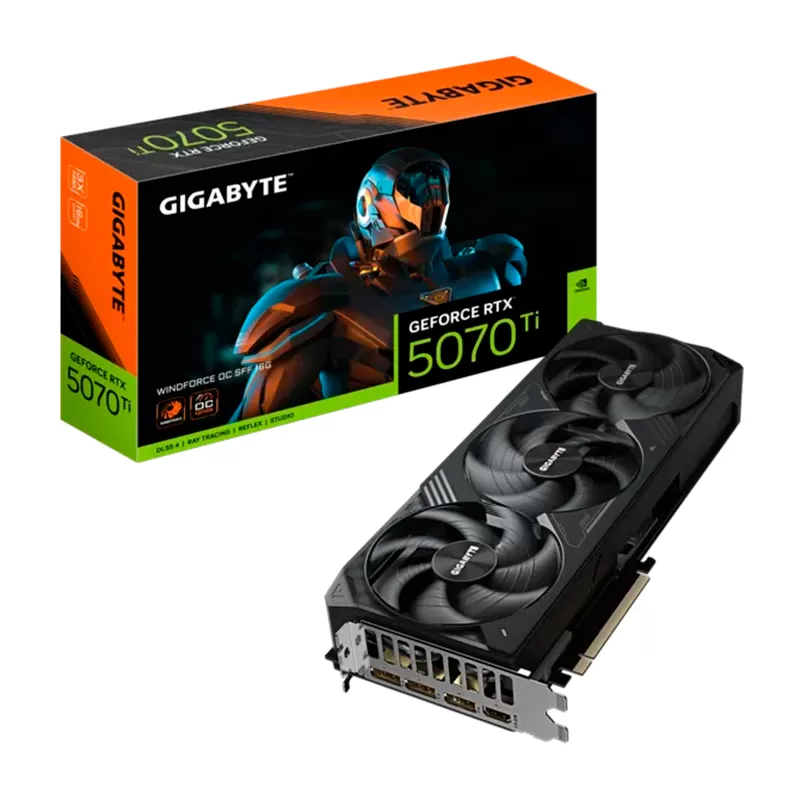 Tarjeta de video GIGABYTE GeForce RTX? 5070 Ti WINDFORCE OC SFF 16G, 16 GB GDDR7, PCIe 5.0