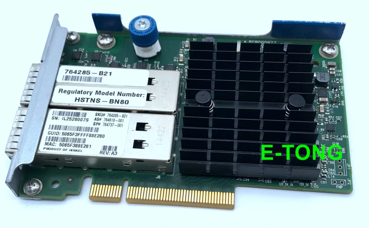 Trajeta HP 764737-001  764618-001 764285-B21 INFINIBAND FDR 10GB/40GB 2 PORT 544+FLR-QSFP - Retirado de Equipo en Uso  Garantia 12 Meses