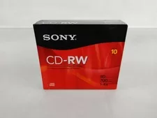 New Sony 10CDRW700R CD-RW 1-4x Compact Disc (10-pack) - New