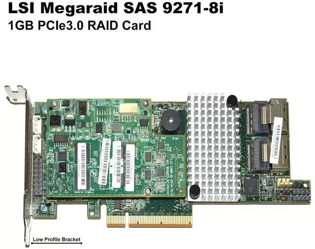 TARJETA CONTROLADORA RAID LSI MEGARAID SAS 9271-8I 8-PORT 6GB/S PCIE 3.0 LSI00331 PRODUCTO DE SEGUNDO USO