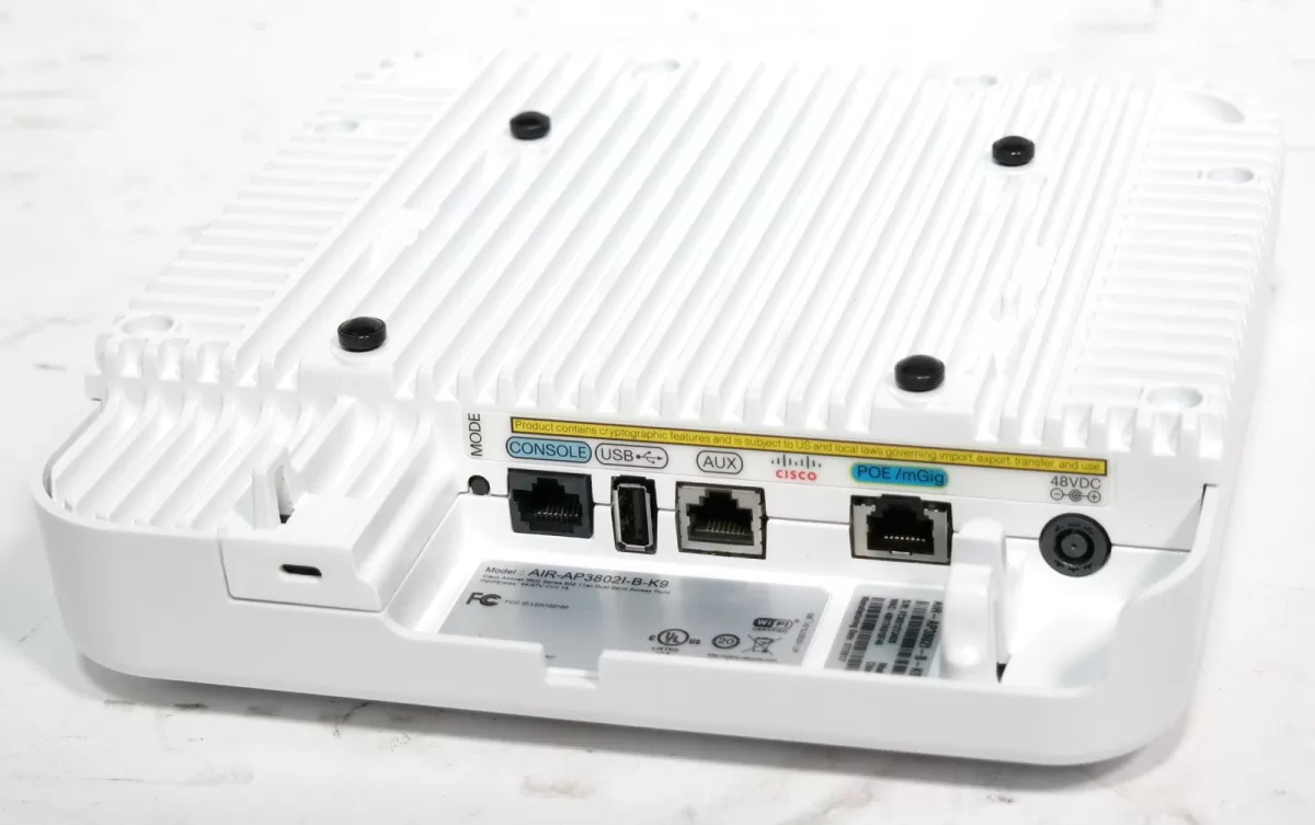 Punto de Acceso Cisco Aironet 3800i - 2.4/5 GHz - 2304 Mbit/s - 2x RJ-45 Modelo: AIR-AP3802I-A-K9 - Usado Garantia 12 Meses
