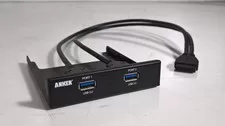 Anker AI220 3.5 inch Front Panel w/ 2 Uspeed USB 3.0 Ports & 20 Pin Connector - Used