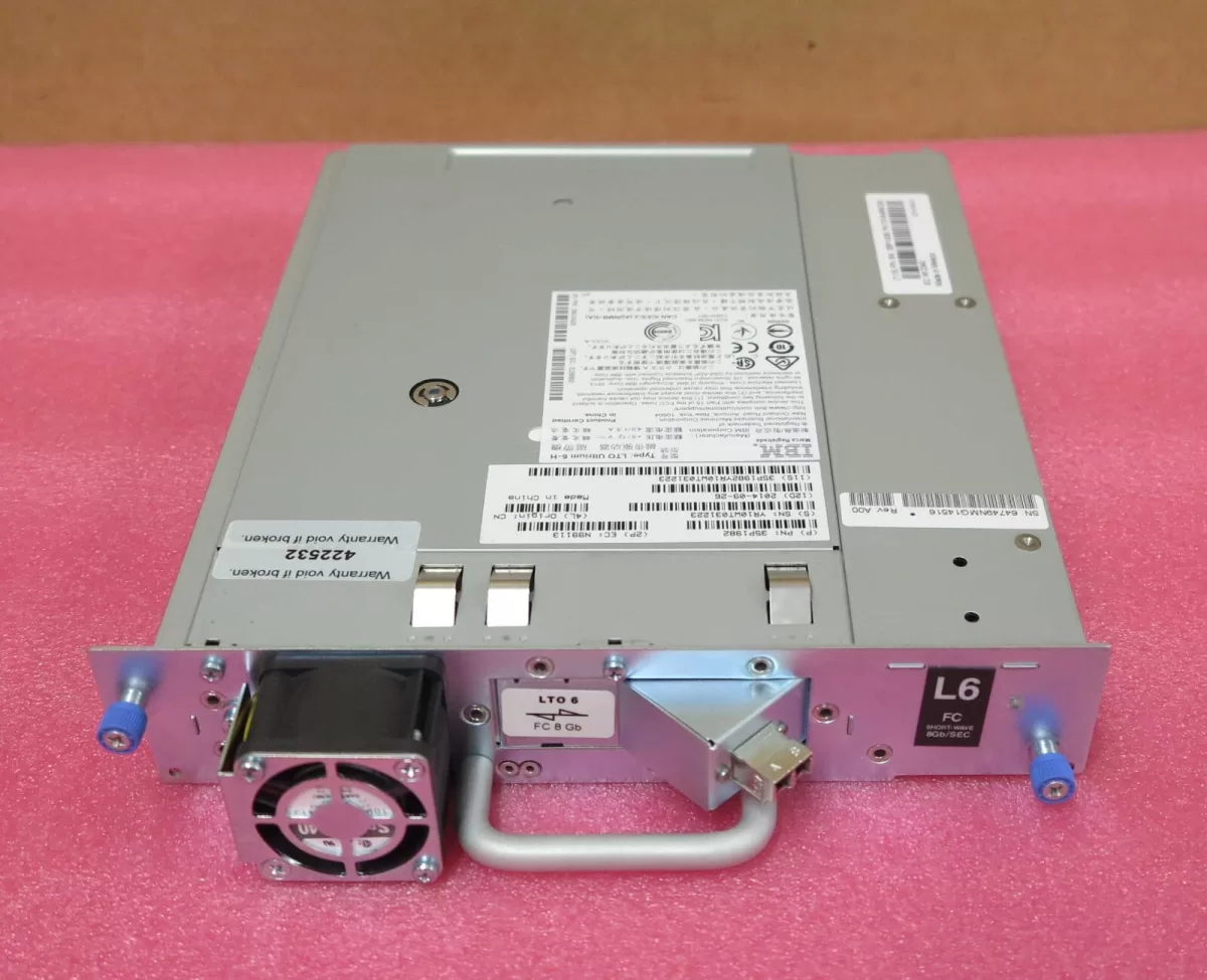 LTO 6 HH 8Gb FC Tape Drive 35P1897 35P1982 Ultrium LTO6 Retirado de Equipo en Uso Garantia 12 Meses