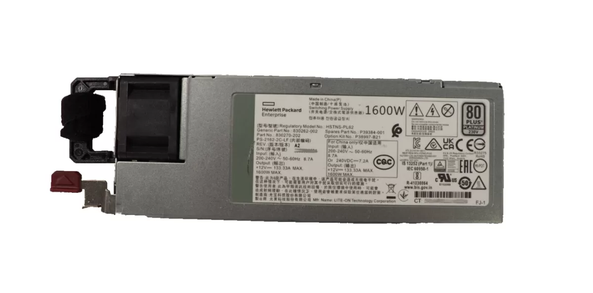 Fuente de Poder HPE P39384-001 1600W 200-240V