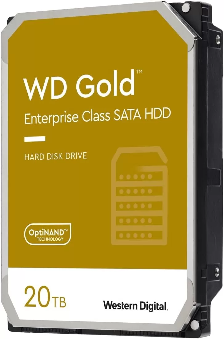 Disco duro interno WD Gold Enterprise Class SATA de 20 TB - 7200 RPM, SATA 6 Gb/s, cache de 512 MB, 3.5 - WD202KRYZ