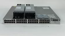 Cisco Catalyst WS-C3850-48F-E 48 Port Gigabit PoE+ Ethernet Switch 1 or 2 PSUs - Used
