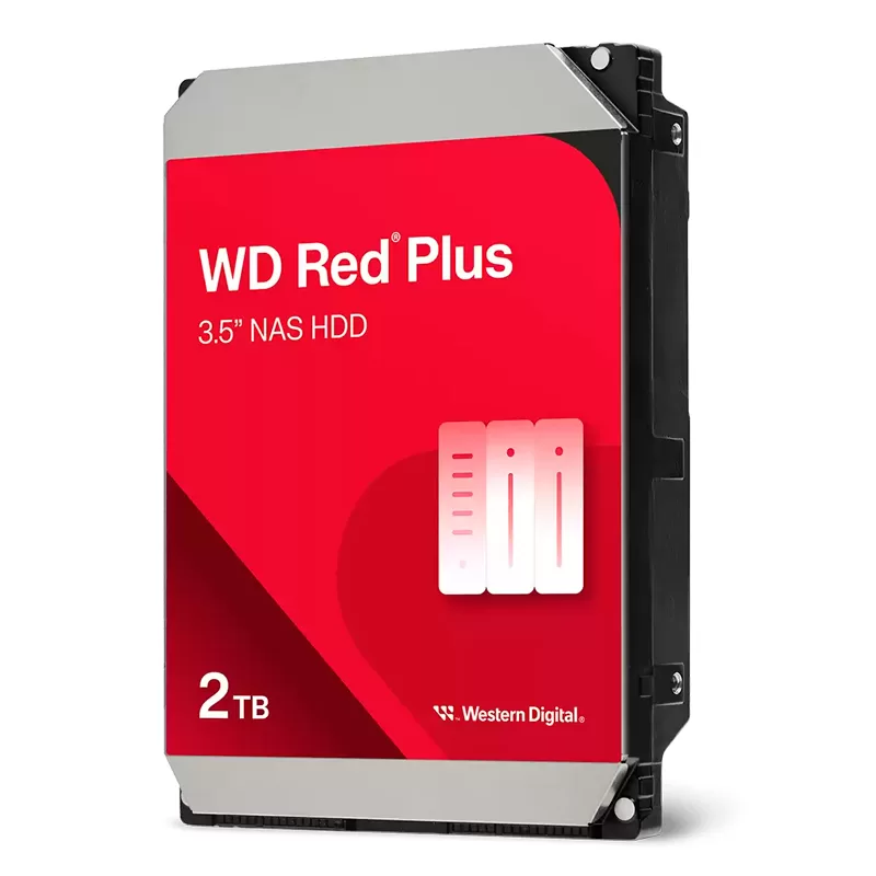 Disco duro Western Digital Red Plus WD20EFPX, 2TB, SATA, 5400rpm, 3.5", Cache 64MB