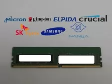 Major Brand 16 GB DDR4-2400T PC4-19200E 2Rx8 1.2V DIMM Server RAM - Used