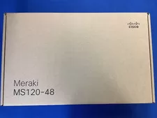 NEW Unclaimed MS120-48-HW Cisco Meraki 48-Port Cloud Managed Gigabit Switch - New