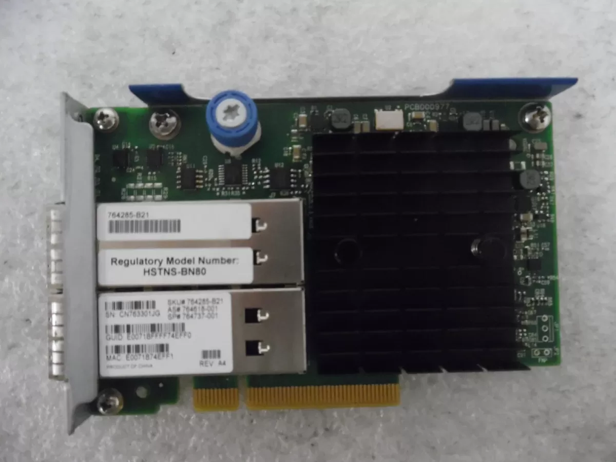 Tarjeta HP InfiniBand FDR 10GB/40GB 544+FLR QSFP 764285-B21 764618-001 764737-001 - Retirado de Equipo en Uso Garantia 12 Meses
