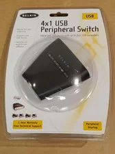 New Belkin 4x1 USB Peripheral Switch Original Packaging F1U401 - New