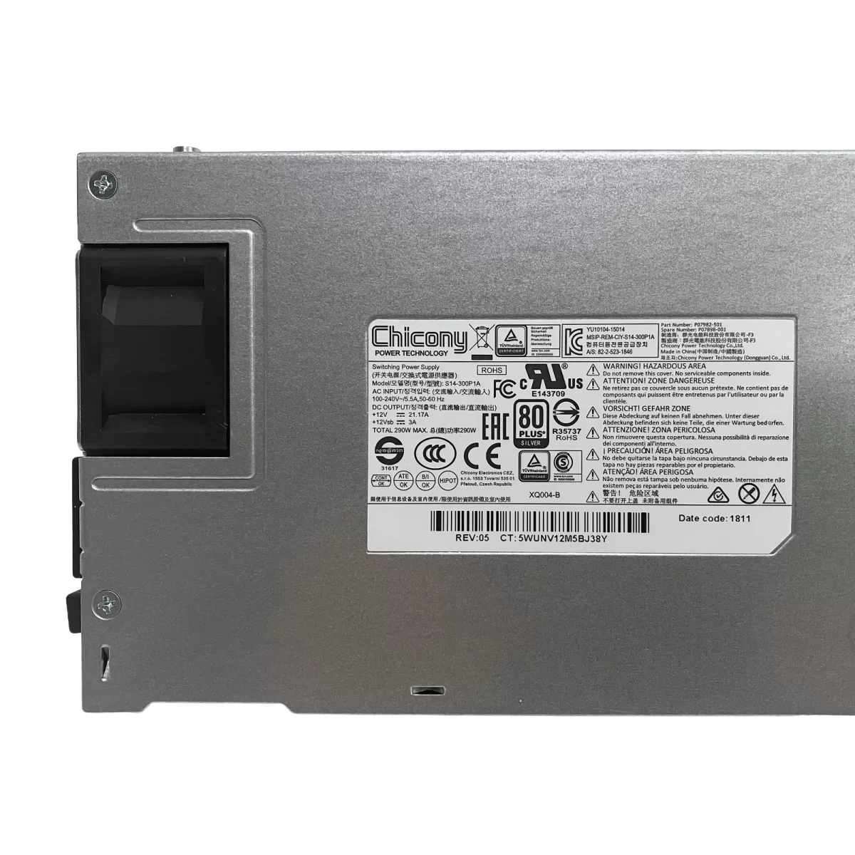 Fuente HP DL20 Gen10 P07982-501 P07898-001 S14-300P1A Retirado de Equipo en uso Garantia 12 Meses