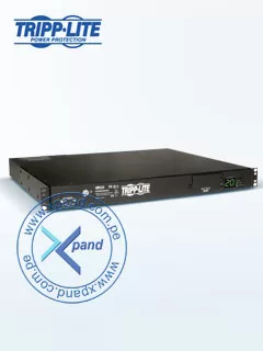PDU Monofásico con Medidor Digital, 3.2 / 3.8 kW, 8 C13 y 2 C19, 200V ~ 240V, 1U. El ATS / Switch de Transferencia Automática con Medidor Digital de Tripp Lite proporciona una opción de alimentación r