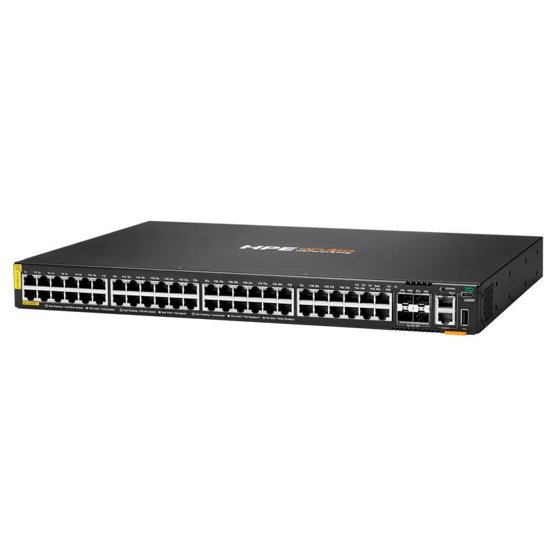 Switch HPE Aruba Networking CX 6200F 48G Class-4 PoE 4SFP+, Capacidad PoE: 740W