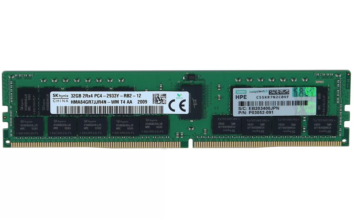 Memoria P03052-091U HPE 32GB 2Rx4 PC4-2933Y-R DDR4 P00924-B21 P06189-001- Producto de Segundo Uso - Retirado de Equipo