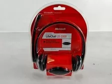 New Microsoft LX-1000 LifeChat Binaural Headset w/ Adjustable Boom Mic - New