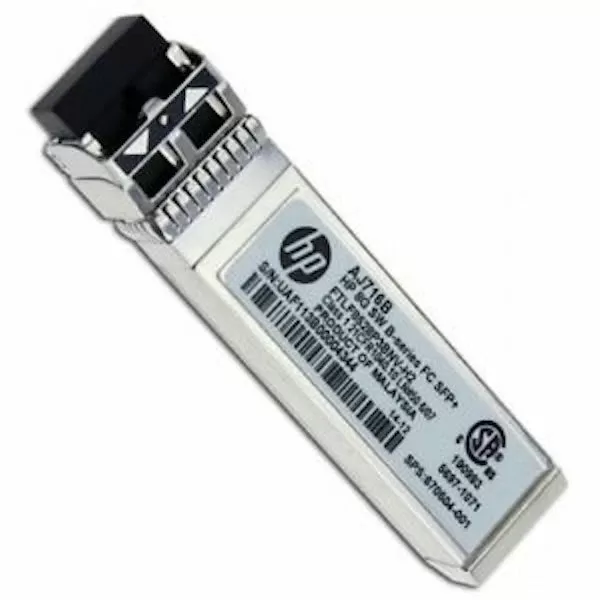 AJ716B HPE 8GB Short Wave B-Series-SFP+ 1-pack 670504-001 Retirado de equipo en uso Garantia 6 Meses