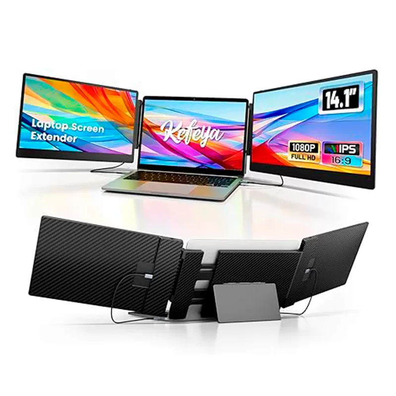 Extensor Dual de monitor 14" para portatiles de 13"-17", FHD (1920x1080), IPS, USB-C/HDMI