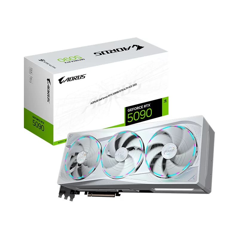 Tarjeta de video GIGABYTE GeForce RTX 5090 STEALTH ICE 32G, 32GB GDDR7, PCIe Gen 5.0