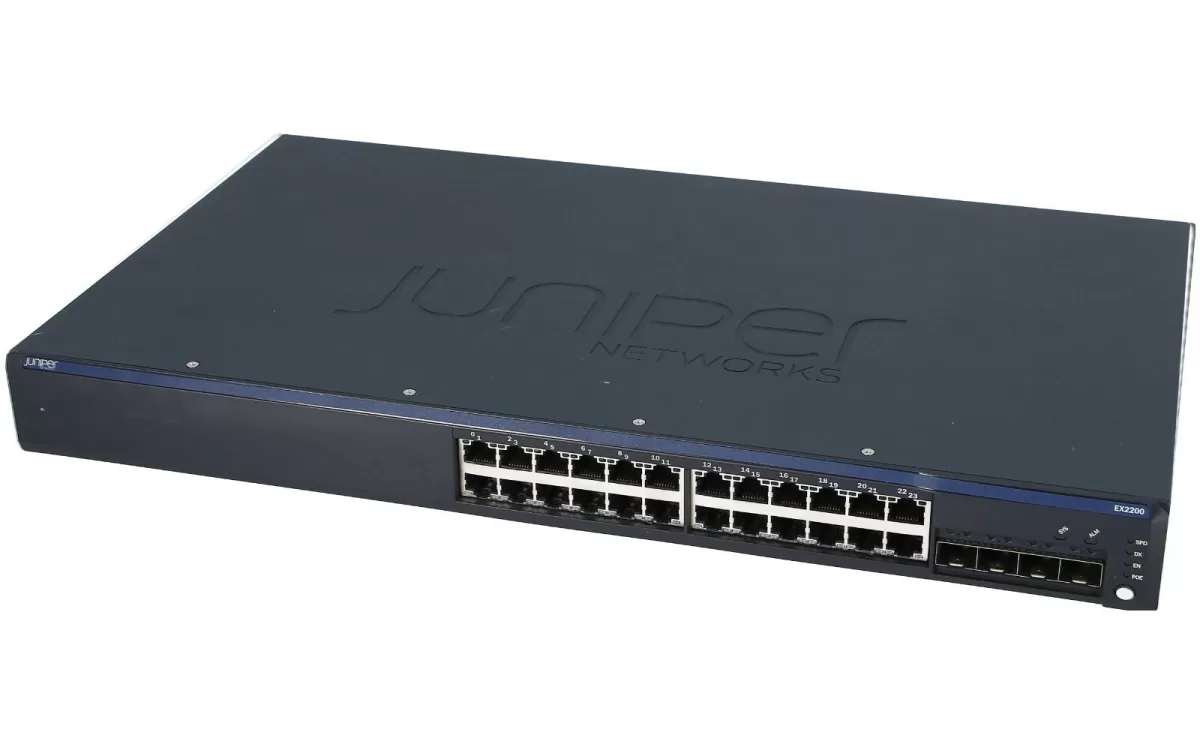 Switch Juniper EX2200-24T-4G 24-Port 1GbE with 4-Ports SFP Usado