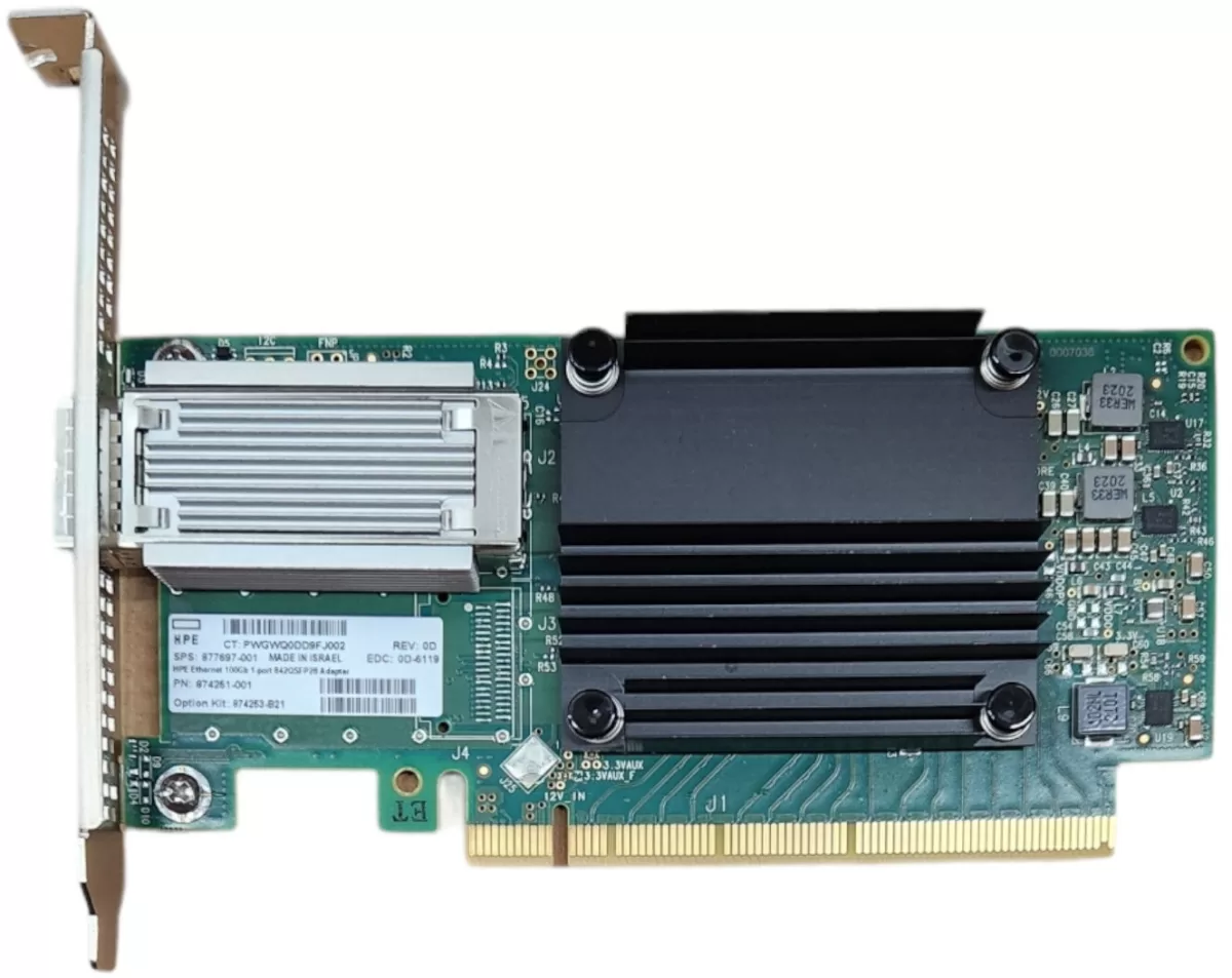 Tarjeta HPE 1P 842QSFP28 / Mellanox CX515A-CCAT 100GbE 874253-B21 877697-001