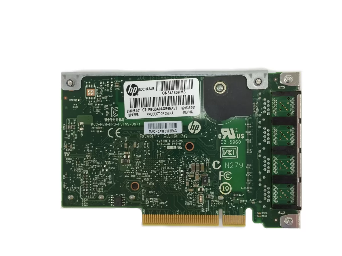 Tarjeta de RED HP 331FLR 4-Port 1Gbps 629133-001 634025-001 Retirado de Equipo en uso