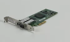 HP QLogic QLE2462 Dual Port 4GB FC Fiber Channel PCI-e x4 HBA Optical 407621-001 - Used