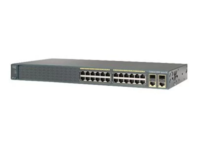 Switch Administrable Cisco Catalyst 2960 Plus con 24 puertos 10/100 , 02 puertos Combo Gigabit SFP WS-C2960+24TC-S