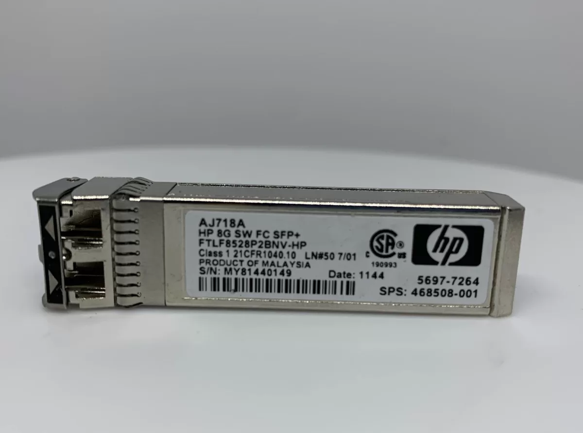 HP AJ718A 8G SW FC SFP+ AFBR-57D9AMZ-HP4 468508-002 Retirado de Equipos