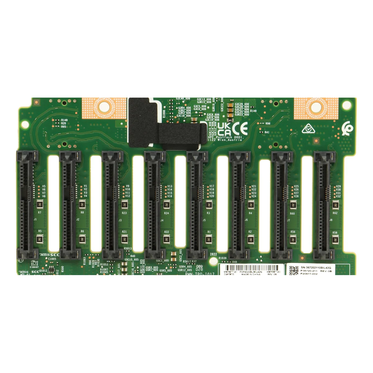 Backplane HPE 8SFF SAS SATA Drive Cage para ProLiant DL380 Gen10 Plus P39777-001 P20877-001 Producto de Segundo Uso