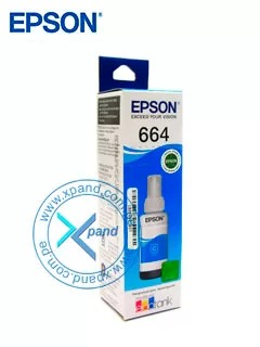 Tinta Epson T664 - Cián - Tinta - 6500 Impresiones - 70 mL