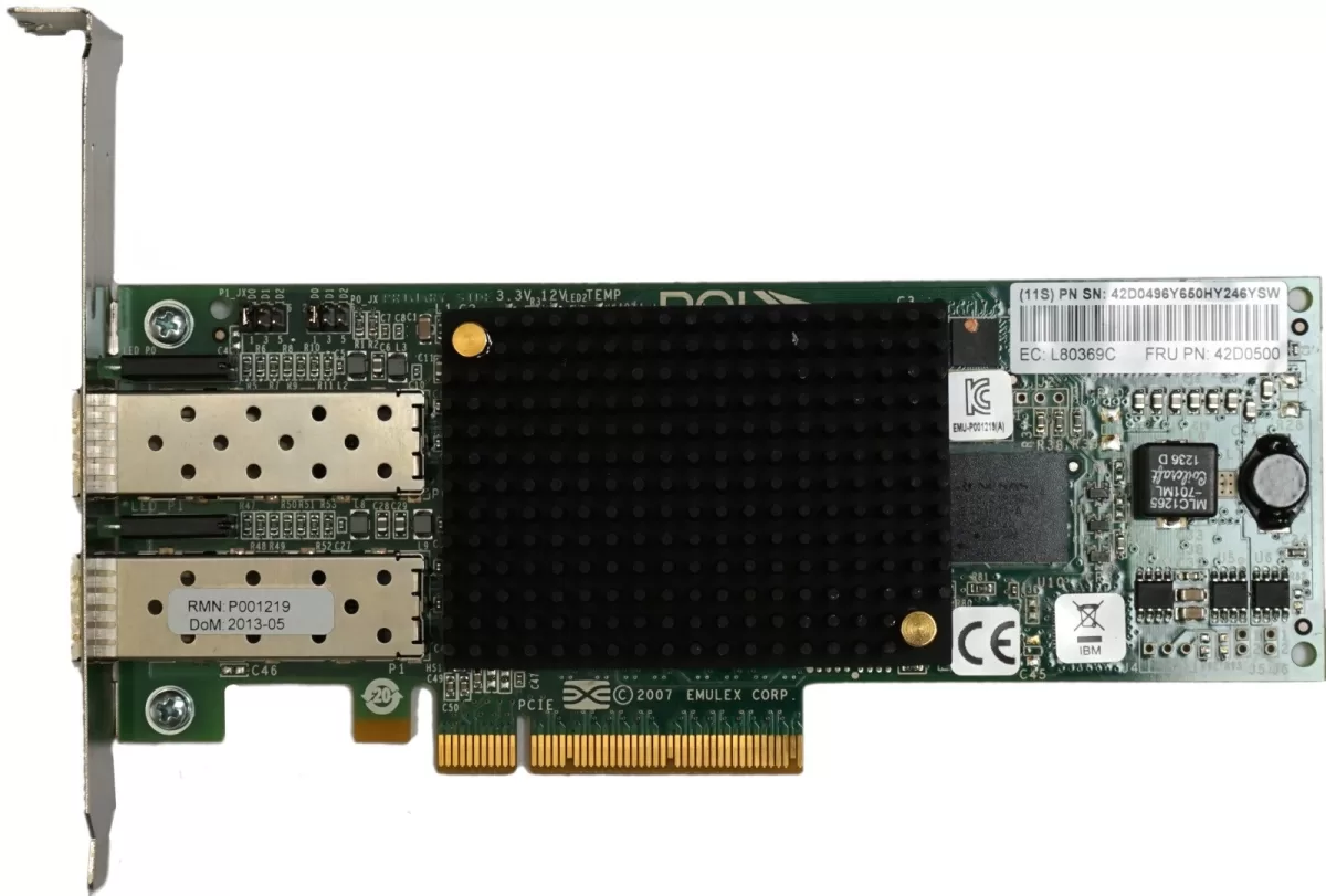 IBM Emulex 8Gb FC Dual-port HBA 42D0494 LPE12002-e 42D0500 42D0496